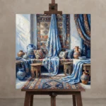 Premium Wall Art Kare Html Edition – ETNICHWALL0826052 displayed on a studio easel