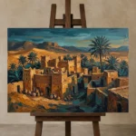Premium Wall Art Yatay Html Edition – ETNICHWALL0826057 displayed on a studio easel
