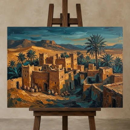Premium Wall Art Yatay Html Edition – ETNICHWALL0826057 displayed on a studio easel