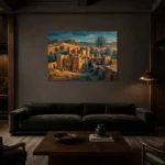 Premium Wall Art Yatay Html Edition – ETNICHWALL0826057 shown in a warm modern interior