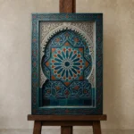 Premium Wall Art Dikey Html Edition – ETNICHWALL0826058 displayed on a studio easel