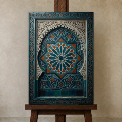 Premium Wall Art Dikey Html Edition – ETNICHWALL0826058 displayed on a studio easel