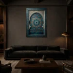 Premium Wall Art Dikey Html Edition – ETNICHWALL0826058 shown in a warm modern interior
