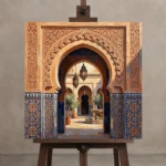 Premium Wall Art Kare Html Edition – ETNICHWALL0826061 displayed on a studio easel