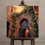 Premium Wall Art Kare Html Edition – ETNICHWALL0826063 displayed on a studio easel
