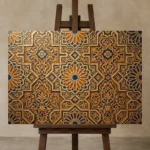 Premium Wall Art Yatay Html Edition – ETNICHWALL0826064 displayed on a studio easel