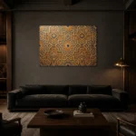 Premium Wall Art Yatay Html Edition – ETNICHWALL0826064 shown in a warm modern interior