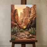 Premium Wall Art Dikey Html Edition – ETNICHWALL0826069 displayed on a studio easel