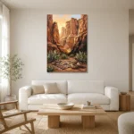 Premium Wall Art Dikey Html Edition – ETNICHWALL0826069 styled in a refined neutral interior