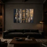 Premium Wall Art Yatay Html Edition – ETNICHWALL0826074 shown in a warm modern interior