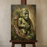 Premium Wall Art Dikey Html Edition – ETNICHWALL0826077 displayed on a studio easel