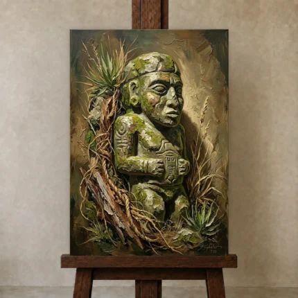 Premium Wall Art Dikey Html Edition – ETNICHWALL0826077 displayed on a studio easel
