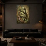 Premium Wall Art Dikey Html Edition – ETNICHWALL0826077 shown in a warm modern interior