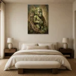 Premium Wall Art Dikey Html Edition – ETNICHWALL0826077 showcased in an elegant minimalist interior
