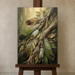 Premium Wall Art Dikey Html Edition – ETNICHWALL0826078 displayed on a studio easel
