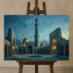 Premium Wall Art Yatay Html Edition – ETNICHWALL0826083 displayed on a studio easel