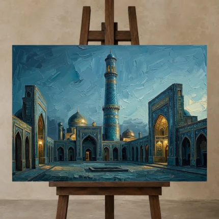 Premium Wall Art Yatay Html Edition – ETNICHWALL0826083 displayed on a studio easel