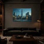 Premium Wall Art Yatay Html Edition – ETNICHWALL0826083 shown in a warm modern interior