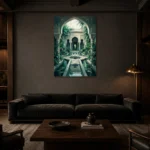 Premium Wall Art Dikey Html Edition – ETNICHWALL0826085 shown in a warm modern interior
