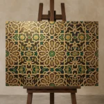 Premium Wall Art Yatay Html Edition – ETNICHWALL0826091 displayed on a studio easel