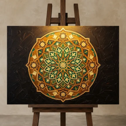 Premium Wall Art Yatay Html Edition – ETNICHWALL0826092 displayed on a studio easel