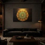 Premium Wall Art Yatay Html Edition – ETNICHWALL0826092 shown in a warm modern interior