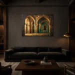 Premium Wall Art Yatay Html Edition – ETNICHWALL0826093 shown in a warm modern interior
