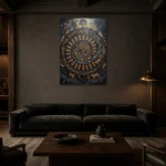 Premium Wall Art Dikey Html Edition – ETNICHWALL0826096 shown in a warm modern interior