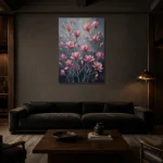 Premium Wall Art Dikey Html Edition – FKOWERWALL0826024 shown in a warm modern interior