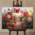 Premium Wall Art Yatay Html Edition – FKOWERWALL0826039 displayed on a studio easel