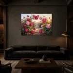 Premium Wall Art Yatay Html Edition – FKOWERWALL0826039 shown in a warm modern interior