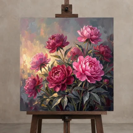 Premium Wall Art Kare Html Edition – FKOWERWALL0826045 displayed on a studio easel