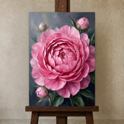 Premium Wall Art Dikey Html Edition – FKOWERWALL0826051 displayed on a studio easel