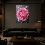 Premium Wall Art Dikey Html Edition – FKOWERWALL0826051 shown in a warm modern interior