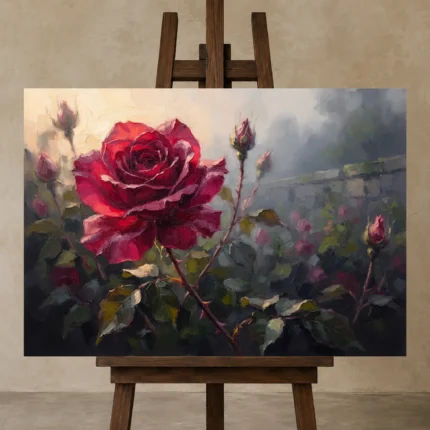 Premium Wall Art Yatay Html Edition – FKOWERWALL0826055 displayed on a studio easel