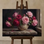 Premium Wall Art Dikey Html Edition – FKOWERWALL0826059 displayed on a studio easel