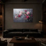 Premium Wall Art Dikey Html Edition – FKOWERWALL0826060 shown in a warm modern interior