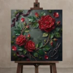 Premium Wall Art Kare Html Edition – FKOWERWALL0826062 displayed on a studio easel