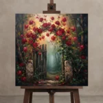Premium Wall Art Kare Html Edition – FKOWERWALL0826063 displayed on a studio easel