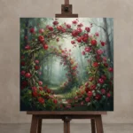 Premium Wall Art Yatay Html Edition – FKOWERWALL0826065 displayed on a studio easel