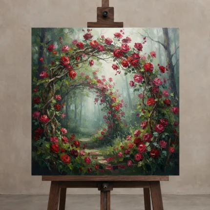 Premium Wall Art Yatay Html Edition – FKOWERWALL0826065 displayed on a studio easel