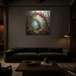 Premium Wall Art Yatay Html Edition – FKOWERWALL0826065 shown in a warm modern interior