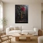 Premium Wall Art Dikey Html Edition – FKOWERWALL0826068 styled in a refined neutral interior