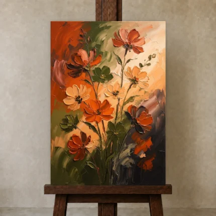 Premium Wall Art Dikey Html Edition – FKOWERWALL0826076 displayed on a studio easel