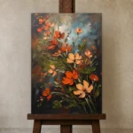 Premium Wall Art Dikey Html Edition – FKOWERWALL0826078 displayed on a studio easel