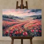 Premium Wall Art Yatay Html Edition – FKOWERWALL0826082 displayed on a studio easel