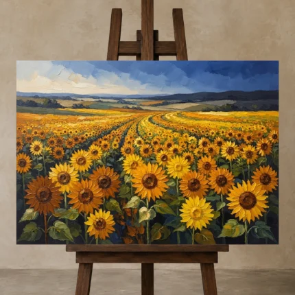 Premium Wall Art Yatay Html Edition – FKOWERWALL0826091 displayed on a studio easel