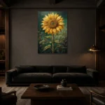 Premium Wall Art Dikey Html Edition – FKOWERWALL0826094 shown in a warm modern interior