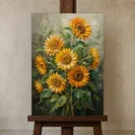 Premium Wall Art Dikey Html Edition – FKOWERWALL0826095 displayed on a studio easel