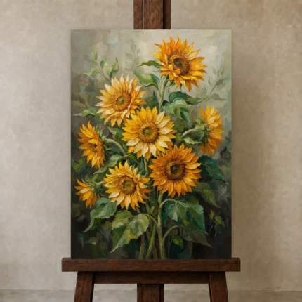 Premium Wall Art Dikey Html Edition – FKOWERWALL0826095 displayed on a studio easel